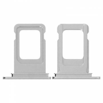 Original Tiroir SIM iPhone XR (A1984 / A2105 / A2106 / A2107 / A2108) Argent